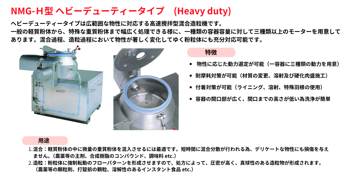 高速攪拌混合造粒機(NMG)