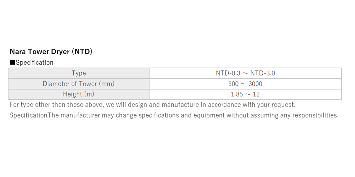 Nara Tower Dryer (NTD)
