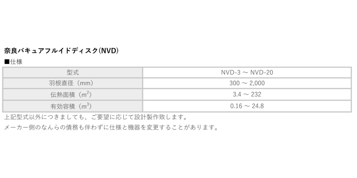 奈良バキュアフルイドディスク(NVD)